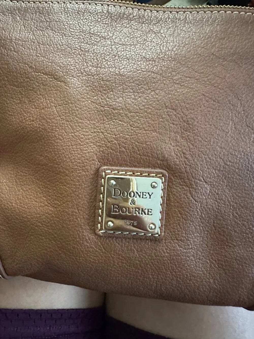Dooney & Bourke Pebble Leather Brown Purse